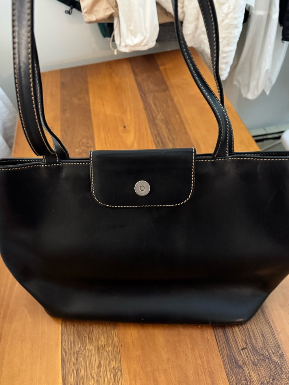 Kate Spade Black Leather Tote Bag